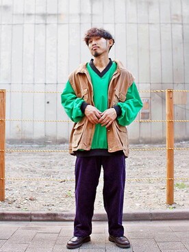 「ストリート服が好き」｜「アイテム（その他アウター）」を使った、Takamyさん（メンズ・172cm）の秋コーディネート