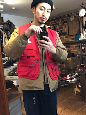 「ストリート服が好き」｜「アイテム（ダウンジャケット/コート）」を使った、Takamyさん（メンズ・172cm）の秋コーディネート