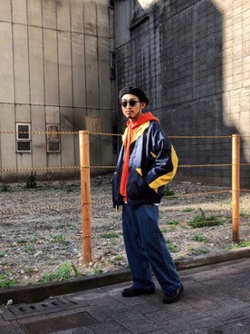 「ストリート服が好き」｜「アイテム（ナイロンジャケット）」を使った、Takamyさん（メンズ・172cm）の秋コーディネート