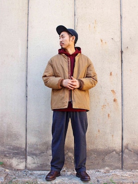 「LAMOND.（ラモンド）のアイテム（ジャケット/アウター）」を使った、Takamyさん（メンズ・172cm）の秋コーディネート