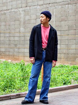 「BASISBROKE（バシスブローク）のアイテム」を使った、Takamyさん（メンズ・172cm）の冬コーディネート