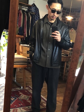 「レイヤードstyle」｜「アイテム（その他アウター）」を使った、Takamyさん（メンズ・172cm）の冬コーディネート