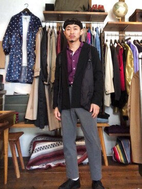 「BASISBROKE（バシスブローク）のアイテム」を使った、Takamyさん（メンズ・172cm）の春コーディネート