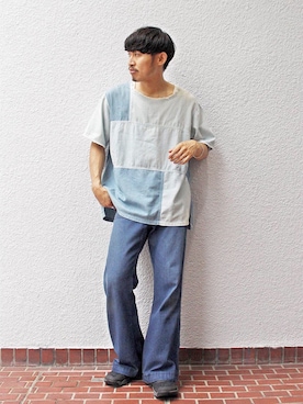 「SUNDAY WORKS（サンデーワークス）のアイテム」を使った、Takamyさん（メンズ・172cm）の夏コーディネート