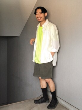 「BASISBROEK（バシスブルック）のアイテム（トップス）」を使った、Takamyさん（メンズ・172cm）の夏コーディネート