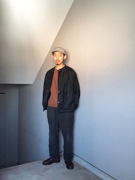 「やっぱりストリートが好き」｜「アイテム（ノーカラージャケット）」を使った、Takamyさん（メンズ・172cm）の秋コーディネート