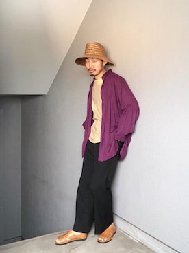 「PETER GRIMM（ピーターグリム）のアイテム」を使った、Takamyさん（メンズ・172cm）の夏コーディネート