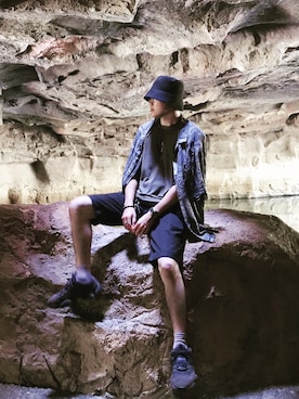 「fog（フォグ）のアイテム」を使った、張嘉駿さん（メンズ・170cm）の夏コーディネート