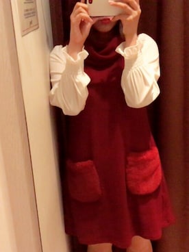 「abc une face（アーベーセーアンフェイス）のアイテム（ワンピース/ドレス）」を使った、加藤さん（レディース・158cm）の秋コーディネート