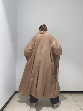 「JEANASIS（ジーナシス）のアイテム（ステンカラーコート）」を使った、ari.さん（レディース・162cm）の秋コーディネート