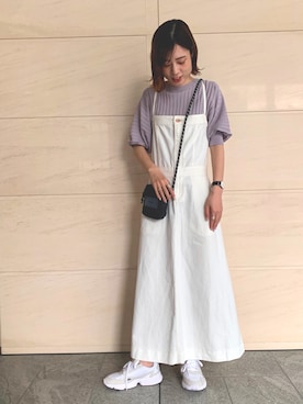 「Wrangler」｜「アイテム（ワンピース/ドレス）」を使った、takagi naoさん（レディース・165cm）の春コーディネート
