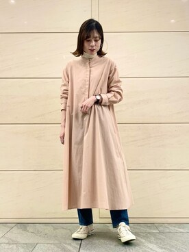 「Moname（モナーム）のアイテム（パンツ）」を使った、takagi naoさん（レディース・165cm）の冬コーディネート