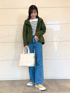 「SonnyLabel」｜「アイテム（マウンテンパーカー）」を使った、takagi naoさん（レディース・165cm）の冬コーディネート