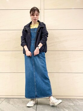 「SonnyLabel」｜「アイテム（マウンテンパーカー）」を使った、takagi naoさん（レディース・165cm）の春コーディネート