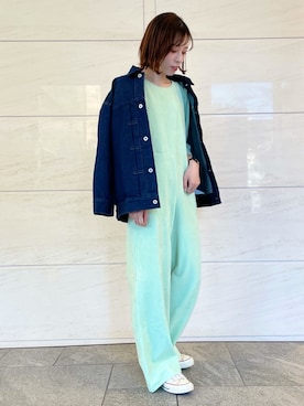 「サニーレーベル」｜「アイテム（デニムジャケット）」を使った、takagi naoさん（レディース・165cm）の春コーディネート