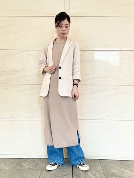 「URBAN RESEARCH Sonny Label（アーバンリサーチサニーレーベル）のアイテム（テーラードジャケット）」を使った、takagi naoさん（レディース・165cm）の春コーディネート