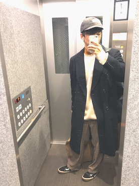 「BAY SIDE（ベイサイド）のアイテム」を使った、つるちゃんさん（メンズ・174cm）の冬コーディネート