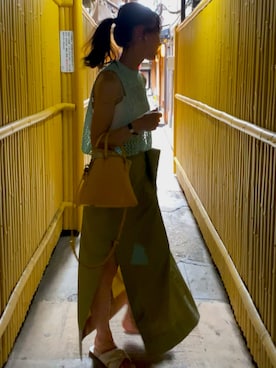 「BEAMS（ビームス）のアイテム（タンクトップ）」を使った、tomomiさん（レディース・157cm）の秋コーディネート