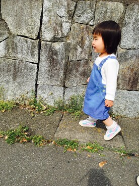 「1歳6ヶ月」｜「アイテム（ワンピース/ドレス）」を使った、ムギちゃんさん（キッズ・80cm）の春コーディネート