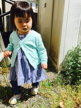 「1歳6ヶ月」｜「アイテム（ワンピース/ドレス）」を使った、ムギちゃんさん（キッズ・80cm）の春コーディネート
