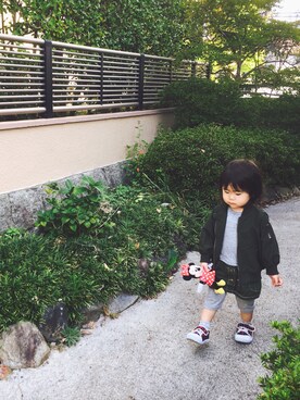 「みどり」｜「アイテム（その他）」を使った、ムギちゃんさん（キッズ・80cm）の秋コーディネート