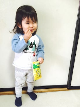 「激安コーデ」｜「アイテム（その他）」を使った、ムギちゃんさん（キッズ・80cm）の秋コーディネート