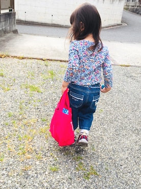 「Petit jam(プチジャム)のアイテム(パンツ)」を使った、ムギちゃんさん(キッズ・80cm)の春コーディネート