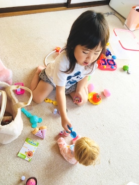 「ミッキー」｜ムギちゃんさん（キッズ・80cm）の夏コーディネート