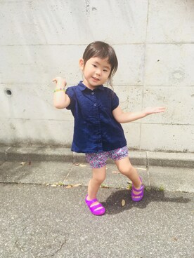 「激安コーデ」｜「アイテム（パンツ）」を使った、ムギちゃんさん（キッズ・80cm）の夏コーディネート