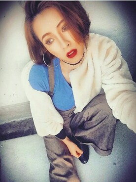 「コーディネート」｜「アイテム（サロペット/オーバーオール）」を使った、Lilyさん（レディース・161cm）の冬コーディネート
