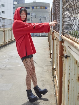 「ストリートカジュアル」｜「アイテム（ブーティ）」を使った、envym_officialさん（レディース・160cm）の夏コーディネート