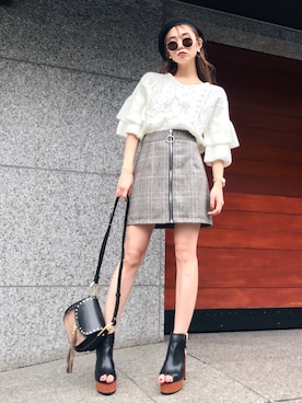 「アイテム（ハンチング/ベレー帽）」を使った、envym_officialさん（レディース・160cm）の夏コーディネート