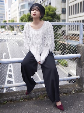 「アイテム（ハンチング/ベレー帽）」を使った、envym_officialさん（レディース・160cm）の夏コーディネート