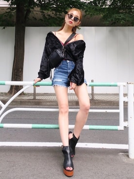 「モードストリート」｜「アイテム（ブーティ）」を使った、envym_officialさん（レディース・160cm）の夏コーディネート