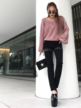 「ENVYM（アンビー）のアイテム（バッグ）」を使った、envym_officialさん（レディース・160cm）の秋コーディネート