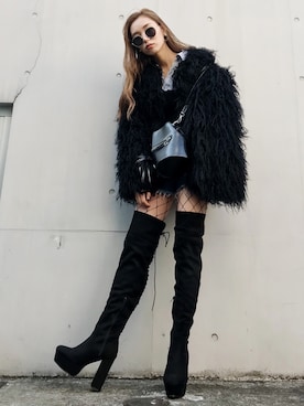 「ENVYM（アンビー）のアイテム（バッグ）」を使った、envym_officialさん（レディース・160cm）の秋コーディネート