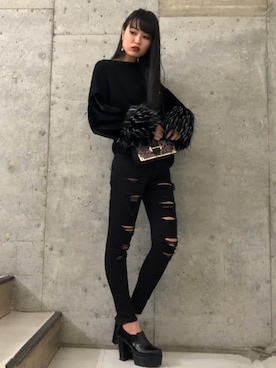 「ENVYM（アンビー）のアイテム（バッグ）」を使った、envym_officialさん（レディース・160cm）の冬コーディネート