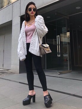 「ENVYM（アンビー）のアイテム（バッグ）」を使った、envym_officialさん（レディース・160cm）の冬コーディネート