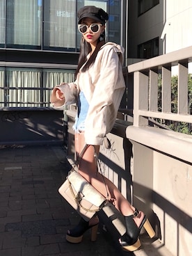 「アイテム（ブーティ）」を使った、envym_officialさん（レディース・160cm）の冬コーディネート