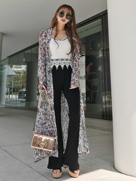 「ガウン」｜envym_officialさん（レディース・160cm）の春コーディネート