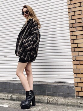 「ENVYM（アンビー）のアイテム（その他アウター）」を使った、envym_officialさん（レディース・160cm）の秋コーディネート