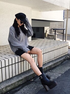 「ENVYM（アンビー）のアイテム（帽子）」を使った、envym_officialさん（レディース・160cm）の秋コーディネート