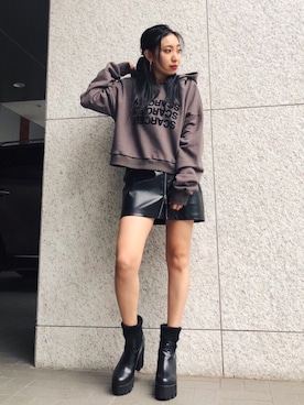 「スエット」｜envym_officialさん（レディース・160cm）の秋コーディネート