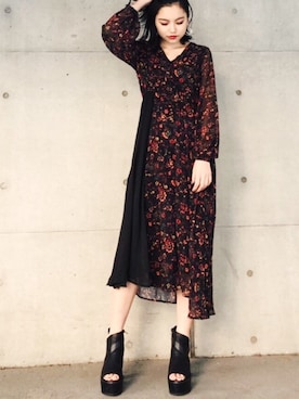 「アイテム（ブーティ）」を使った、envym_officialさん（レディース・160cm）の春コーディネート