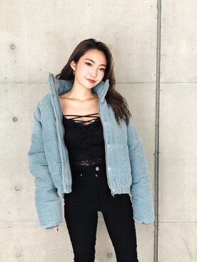 「アパレルスタッフ」｜「アイテム（その他アウター）」を使った、envym_officialさん（レディース・160cm）の秋コーディネート