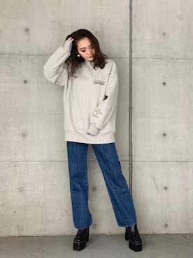 「ハイネックトップス」｜envym_officialさん（レディース・160cm）の春コーディネート