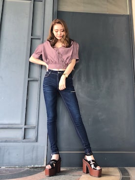 「ENVYM（アンビー）のアイテム（シューズ）」を使った、envym_officialさん（レディース・160cm）の夏コーディネート