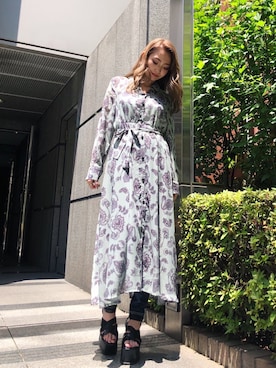 「透け感」｜「アイテム（その他アウター）」を使った、envym_officialさん（レディース・160cm）の夏コーディネート