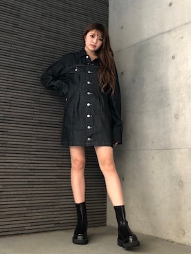 「ミニワンピ」｜envym_officialさん（レディース・160cm）の秋コーディネート
