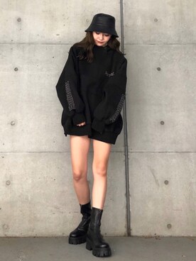 「ENVYM（アンビー）のアイテム（帽子）」を使った、envym_officialさん（レディース・160cm）の秋コーディネート